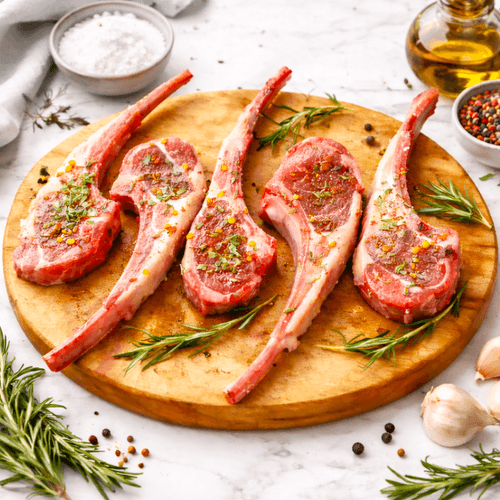 홍언니고기 양갈비 프렌치랙 500g (호주산 캠핑 램)