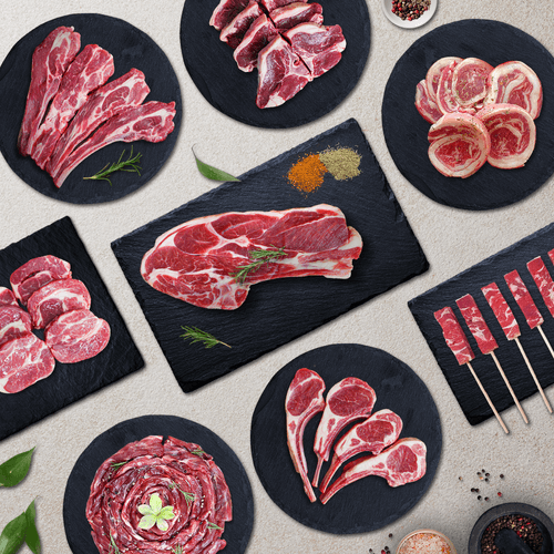 홍언니고기 다있램 세트 3.6kg (캠핑 프렌치랙 숄더랙)